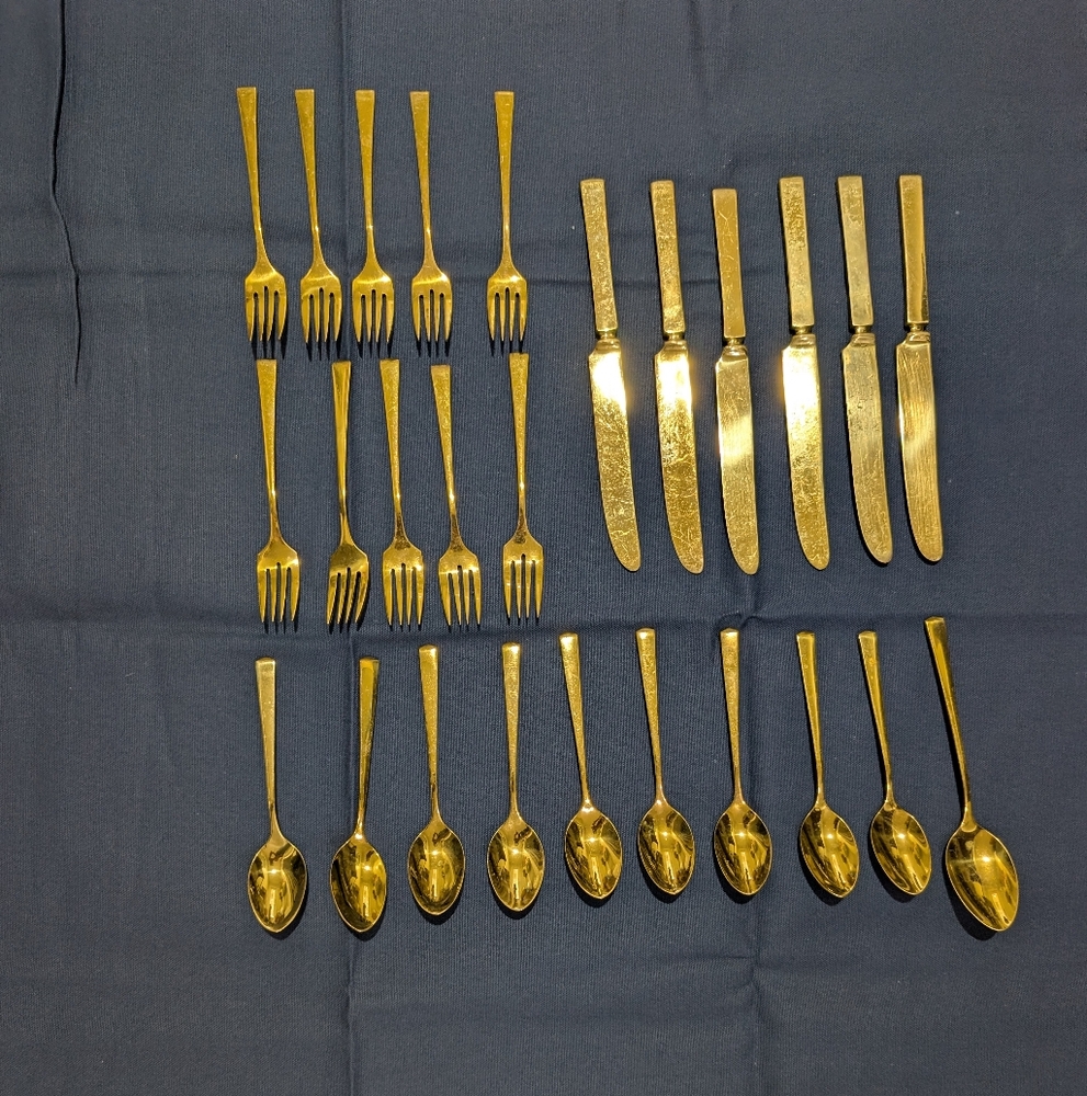 DIRIGOLD DIRILYTE‎ * REGAL GOLD FLATWARE SET * 26Pcs *